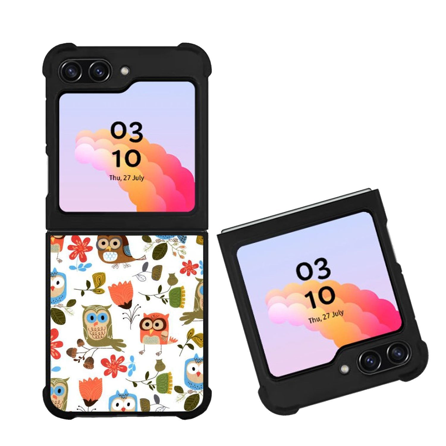 Cute Owl Pattern Case Samsung Galaxy Z Flip 5 5G BC2696