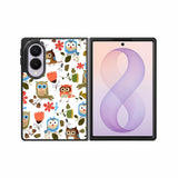 Cute Owl Pattern Samsung Galaxy Z Fold 8 Case BC2696