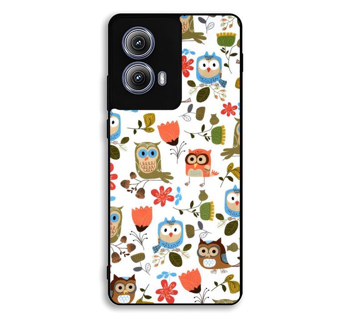 Cute Owl Pattern Motorola Moto Edge 2024 Case BC2696