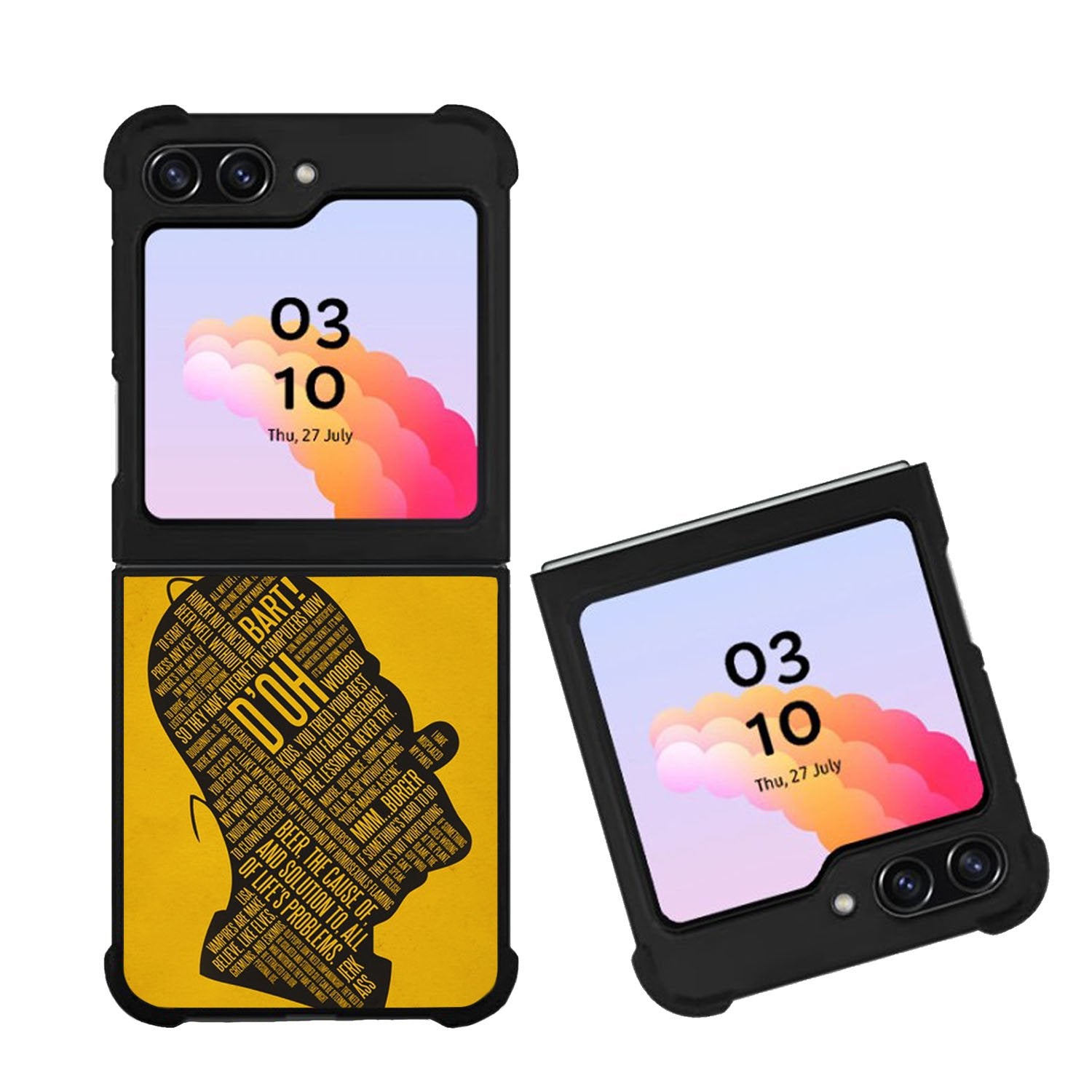 homer simpson face wallpaper Case Samsung Galaxy Z Flip 5 5G BC2693