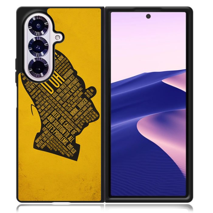 homer simpson face wallpaper Samsung Galaxy Z Fold 7 5G Case BC2693