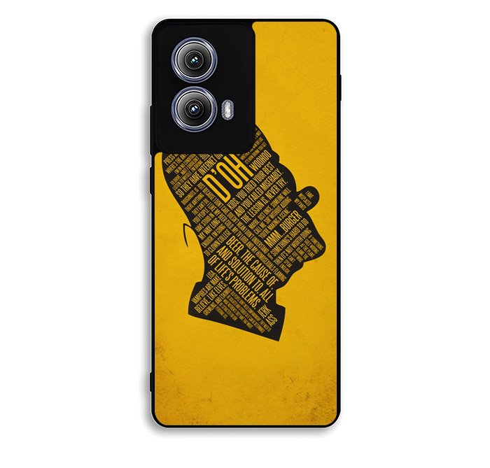 homer simpson face wallpaper Motorola Moto Edge 2024 Case BC2693