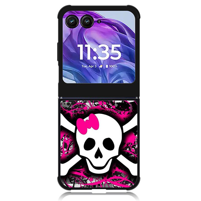 Girly Skull Motorola Moto Razr 2024 , Moto Razr 50 Case