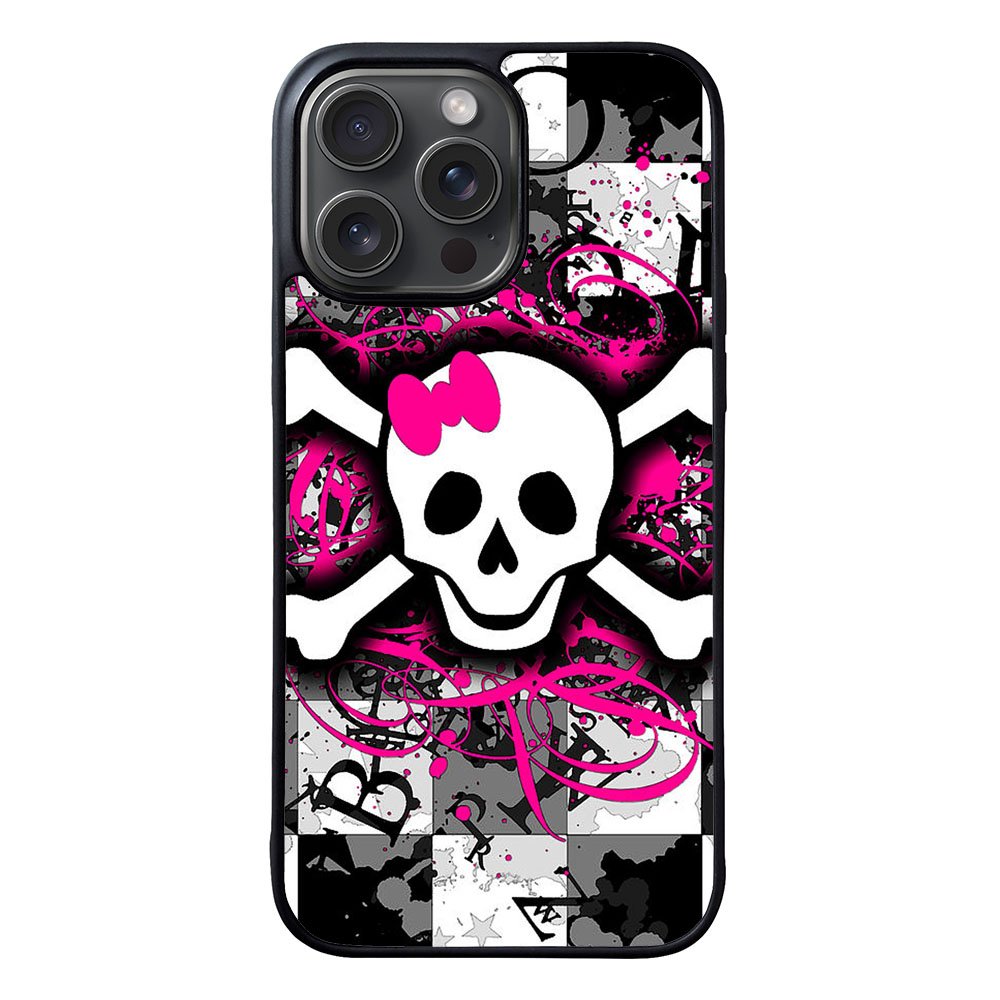 Girly Skull Case iPhone 15 Pro BC2692
