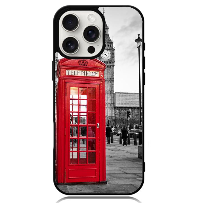 london telephone booth wallpaper Case iPhone 16 Pro BC2691