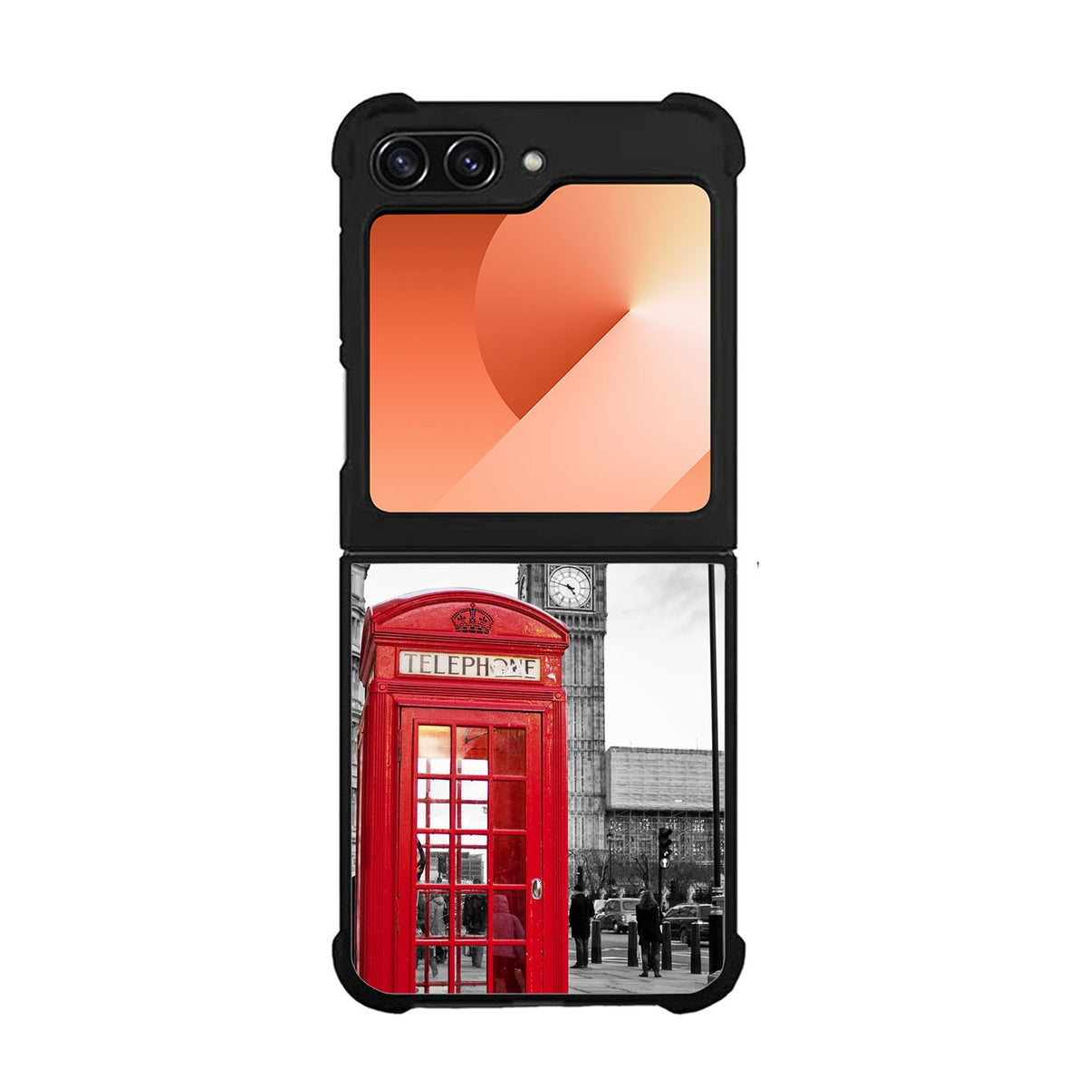 london telephone booth wallpaper Case Samsung Galaxy Z Flip 6 5G BC2691