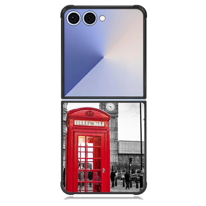 london telephone booth wallpaper Samsung Galaxy Z Flip 7 Case BC2691