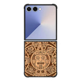 Stylized Aztec Calendar Wood FE0005 Samsung Galaxy Flip 7 5G Case