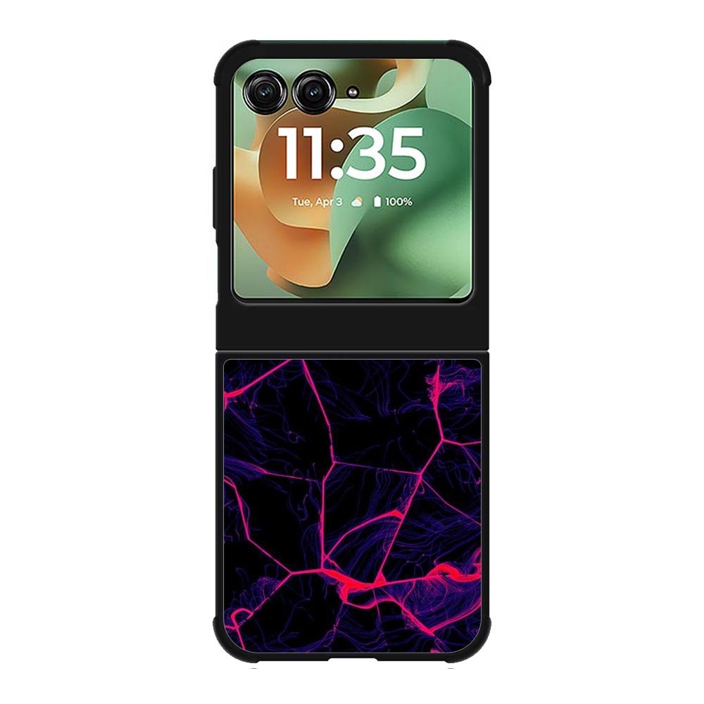 Texture black pink Motorola Moto RAZR 2025 Case FE0611
