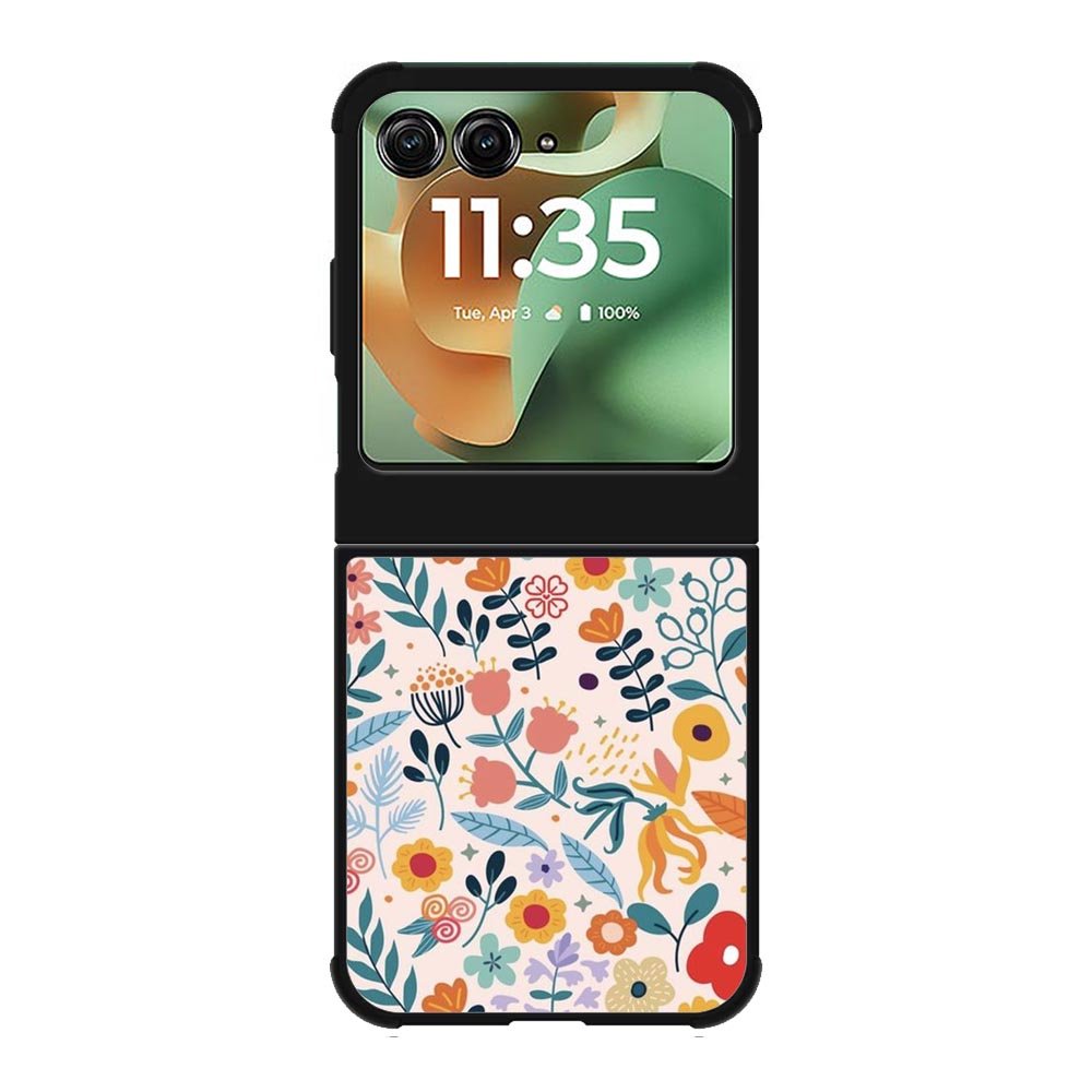 Flower pattern Motorola Moto RAZR 2025 Case FE0273