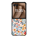 Flower pattern Motorola Moto RAZR Plus 2025 Case FE0273