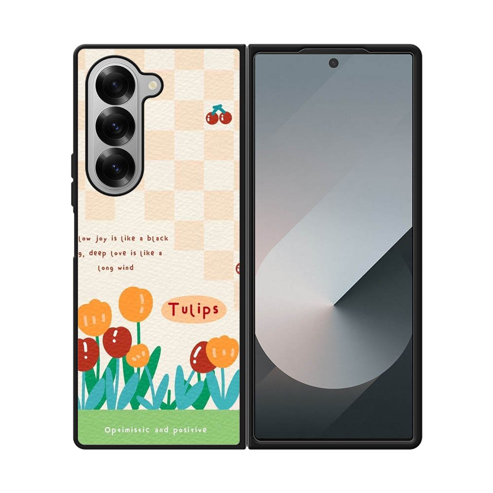 Tulips quotes Samsung Galaxy Z Fold 7 5G Case FE0634