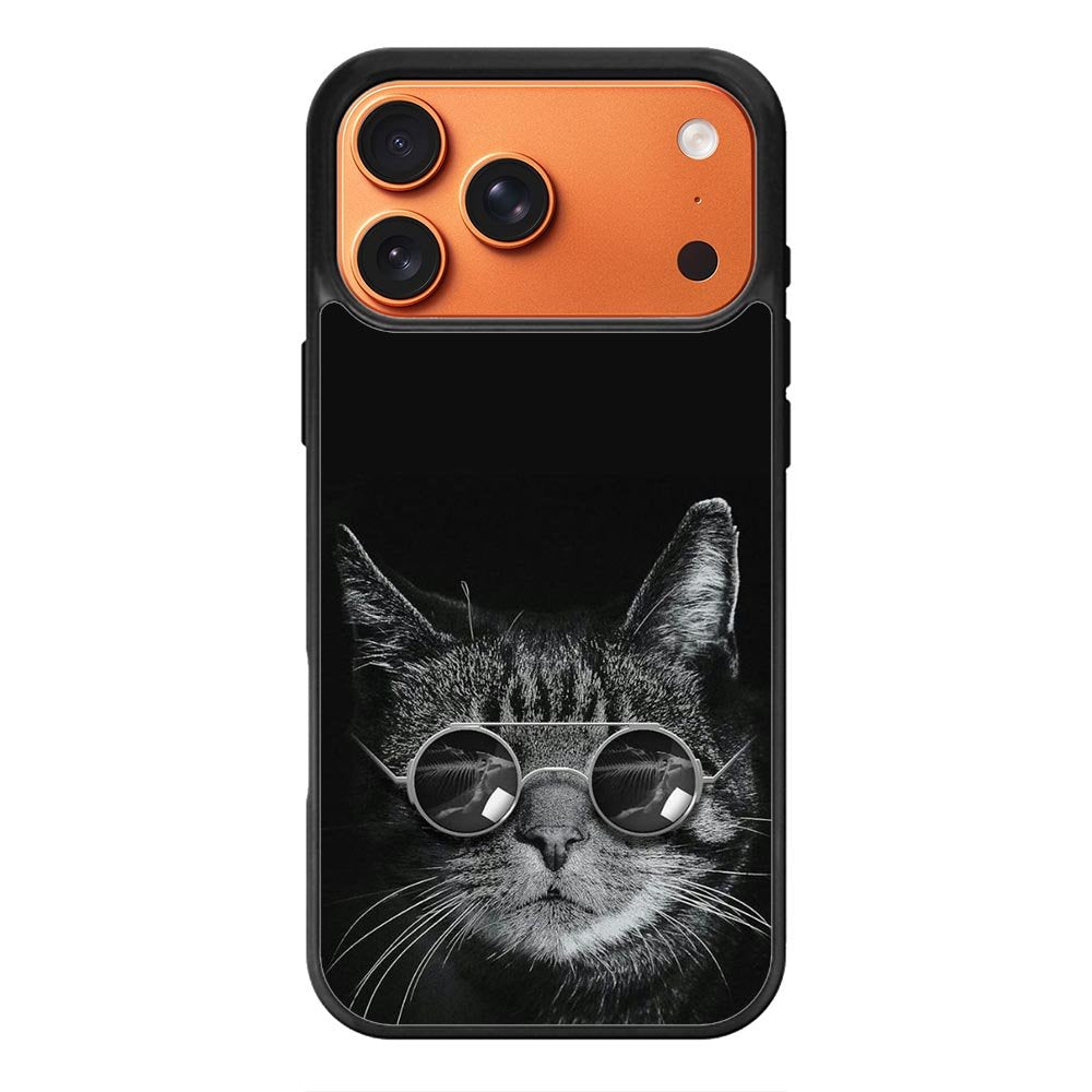 Cat art black iPhone 17 Pro Max Case FE0131