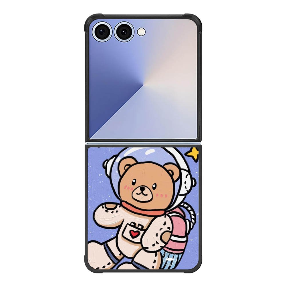 Bear astronot FE0037 Samsung Galaxy Flip 7 5G Case