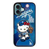 dodgers baseball hello kitty Case iPhone 16 Plus BC2626