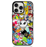 Stickerbomb Graffiti Art Collage Cool Case iPhone 16 Pro Max BC2596