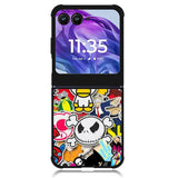 Stickerbomb Graffiti Art Collage Cool Motorola Moto Razr 2024 , Moto Razr 50 Case