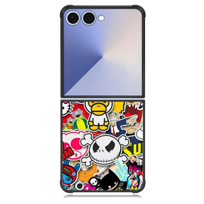 Stickerbomb Graffiti Art Collage Cool Samsung Galaxy Z Flip 7 Case BC2596