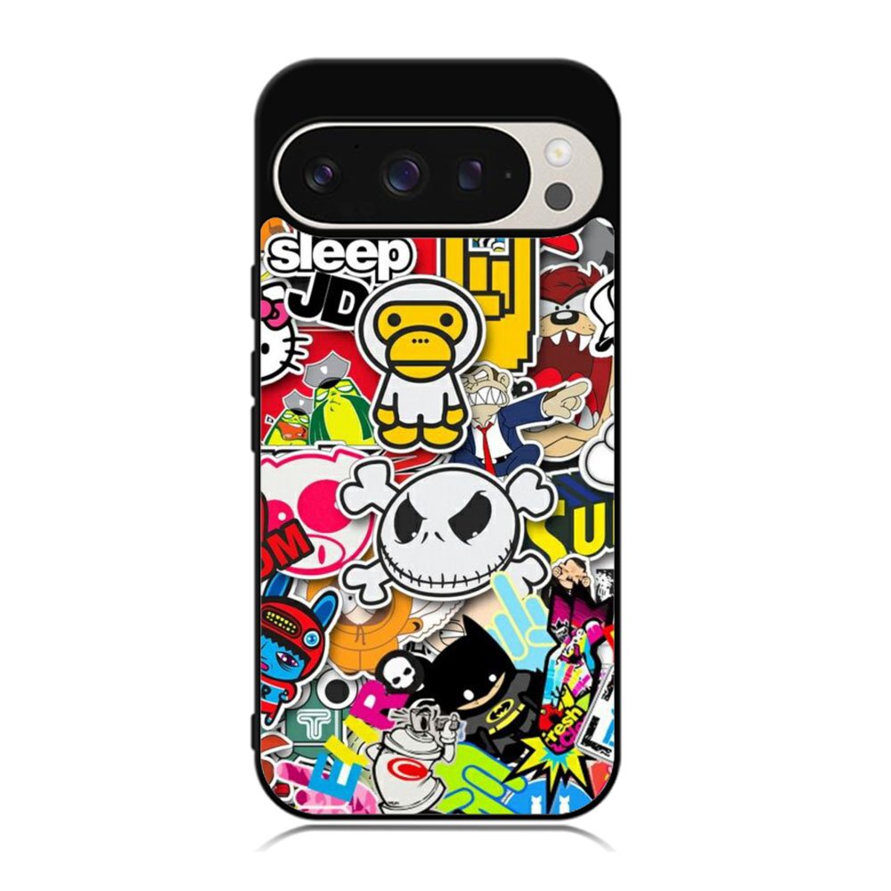 Stickerbomb Graffiti Art Collage Cool Case Google Pixel 9 Pro XL BC2596