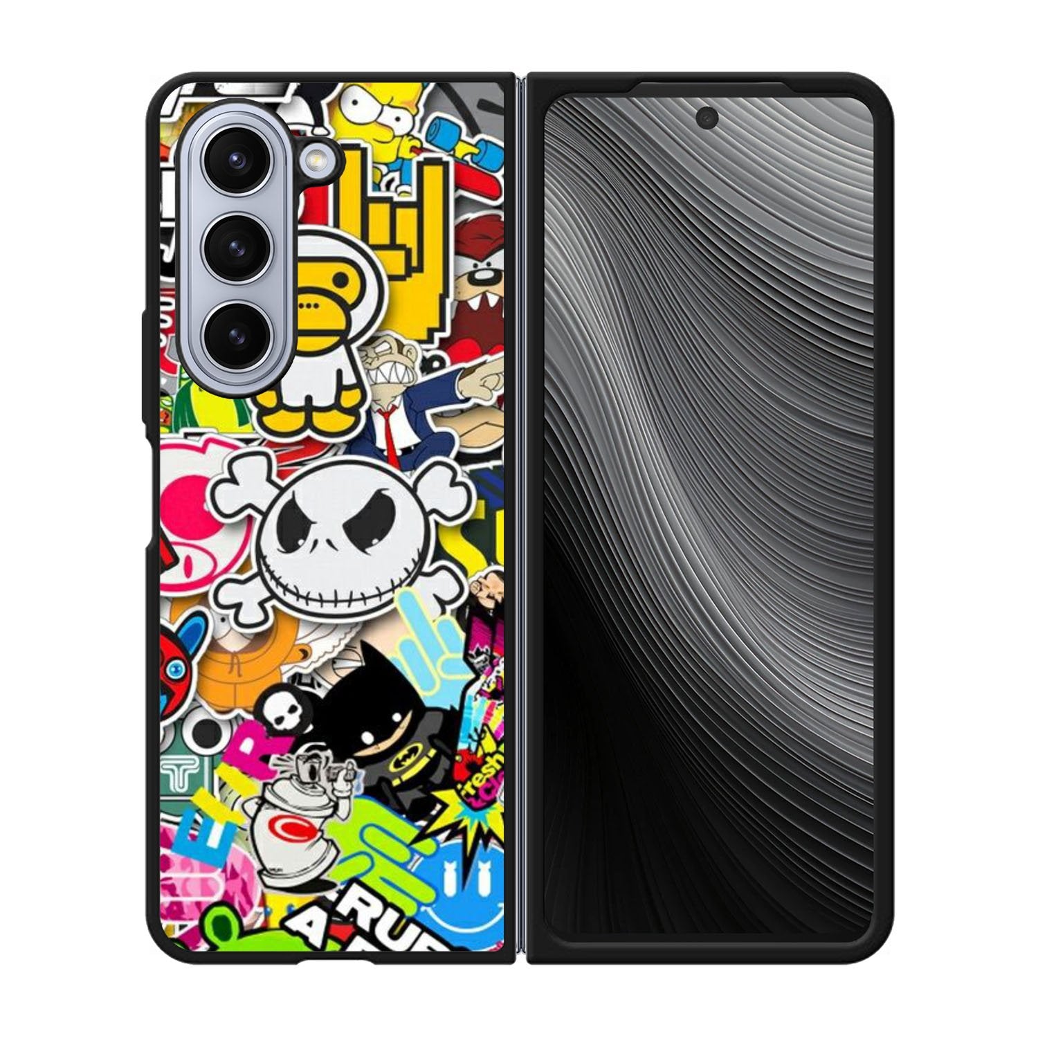 Stickerbomb Graffiti Art Collage Cool Case Samsung Galaxy z Fold 5 5G BC2596