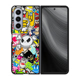 Stickerbomb Graffiti Art Collage Cool Case Samsung Galaxy z Fold 5 5G BC2596