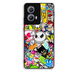 Stickerbomb Graffiti Art Collage Cool Motorola Moto Edge 2024 Case FE1886