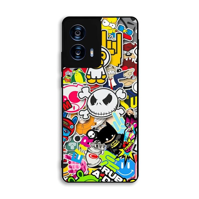 Stickerbomb Graffiti Art Collage Cool Motorola Moto G Power 5G 2024 Case FE4114