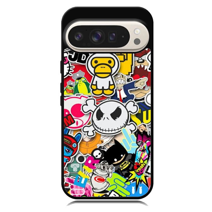 Stickerbomb Graffiti Art Collage Cool Google Pixel 10 | Google Pixel 10 Pro Case BC2596