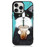 cute coffee cat Case iPhone 16 Pro BC2297