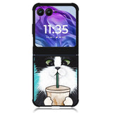 Cute Coffee Cat Motorola Moto Razr 2024 , Moto Razr 50 Case
