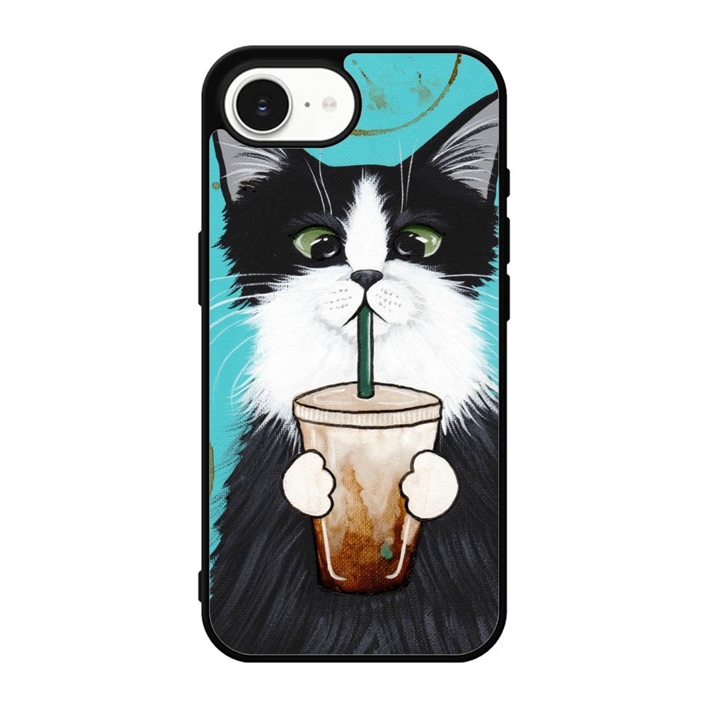 cute coffee cat iPhone 16e Case BC2297