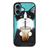 cute coffee cat Case iPhone 16 Plus BC2297