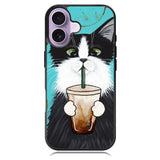 cute coffee cat iPhone 17 Case BC2297