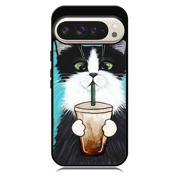 cute coffee cat Google Pixel 10 Pro XL Case BC2297