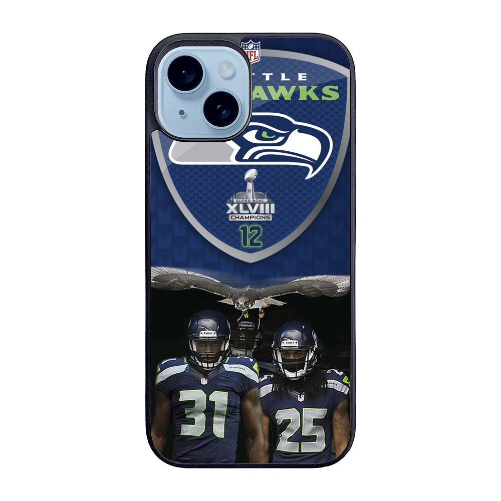 Seattle Seahawks Case iPhone 15 Plus BC2315