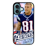aaron hernandez patriots Case iPhone 16 Plus BC2323