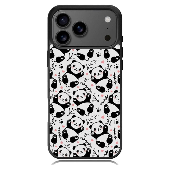 panda pattern iPhone 17 Pro Max Case BC2396