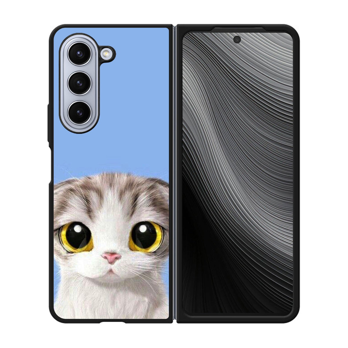 kawaii cat Case Samsung Galaxy z Fold 5 5G BC2406