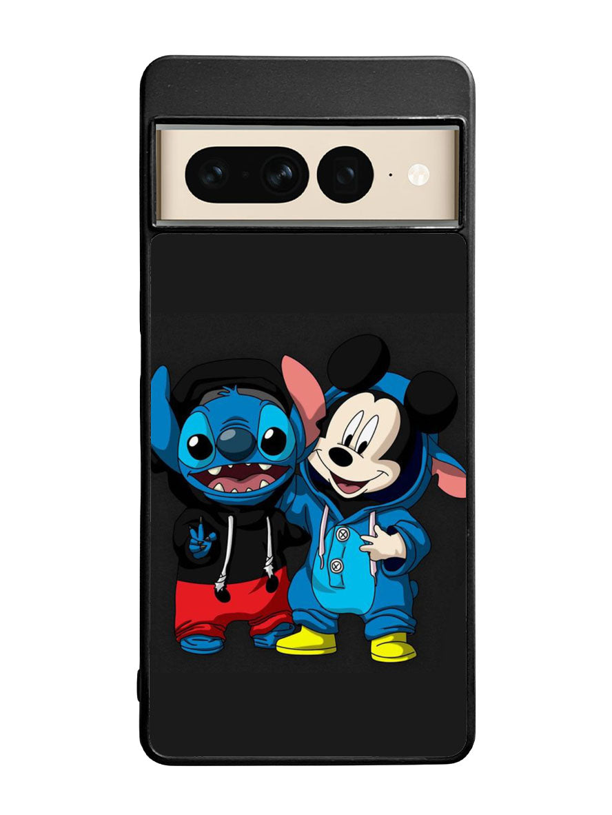stitch and mickey mouse Google Pixel 7 Pro Case