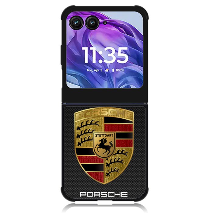 Porsche Logo 3rd Motorola Moto Razr 2024 , Moto Razr 50 Case