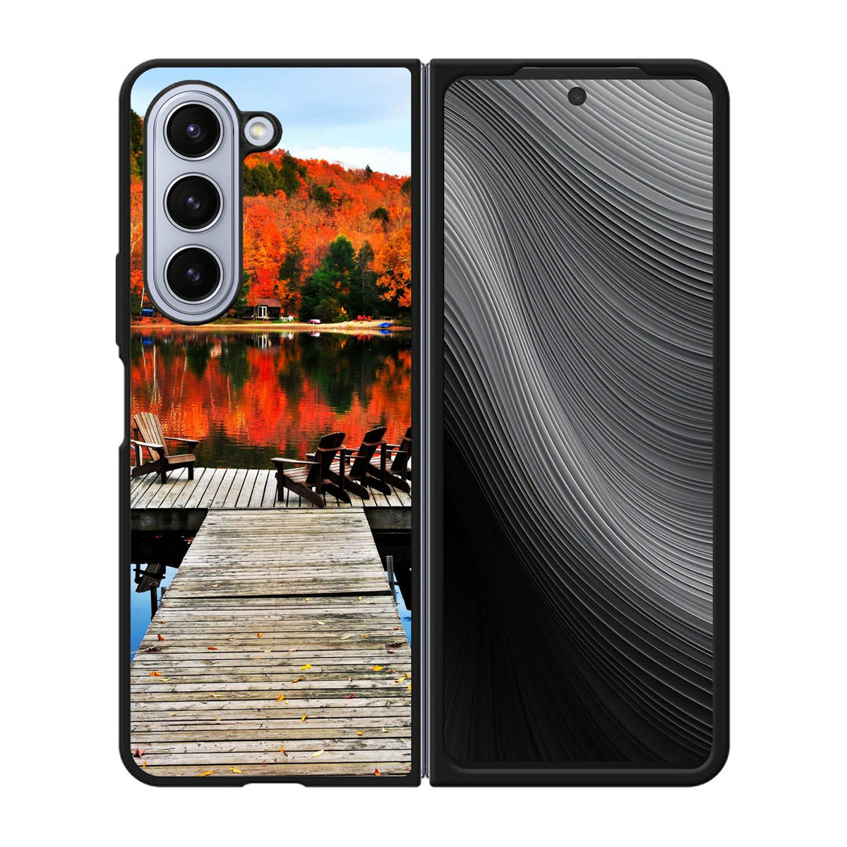 Autumn Fall on Lake Case Samsung Galaxy z Fold 5 5G BC2514