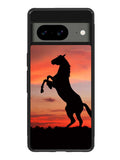 Horse Silhouette On Red Sunset Google Pixel 8a Case