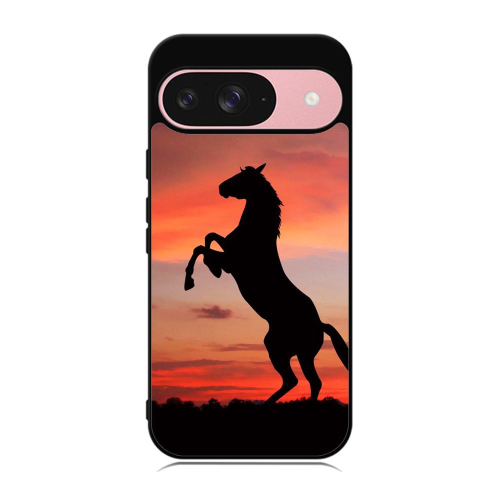 Horse Silhouette On Red Sunset Case Google Pixel 9 BC2540