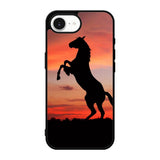 Horse Silhouette On Red Sunset iPhone 17e Case BC2540