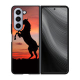 Horse Silhouette On Red Sunset Case Samsung Galaxy z Fold 5 5G BC2540