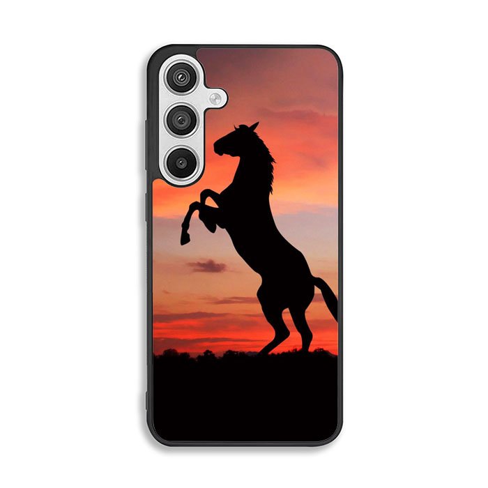 Horse Silhouette On Red Sunset Samsung Galaxy A26 Case FE3201