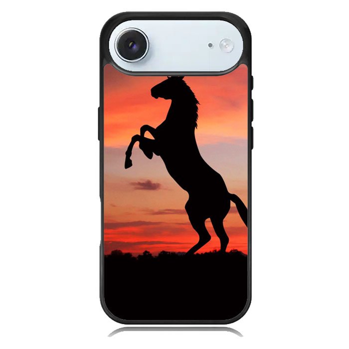 Horse Silhouette On Red Sunset iPhone 17 Air Case BC2540