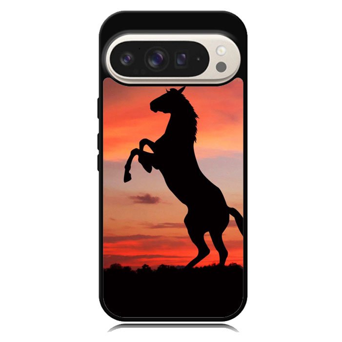 Horse Silhouette On Red Sunset Google Pixel 10 Pro XL Case BC2540