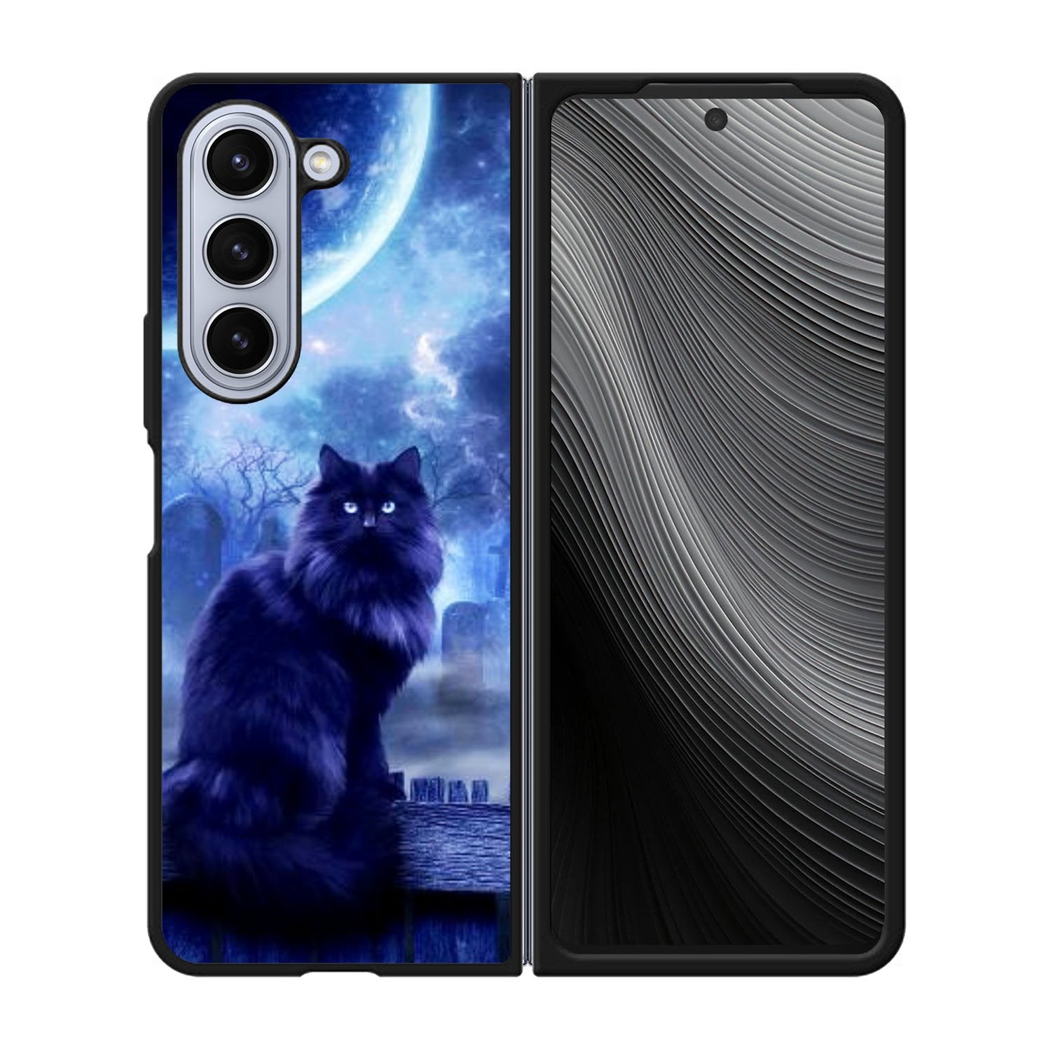 Cemetery Cat ART Case Samsung Galaxy z Fold 5 5G BC2541
