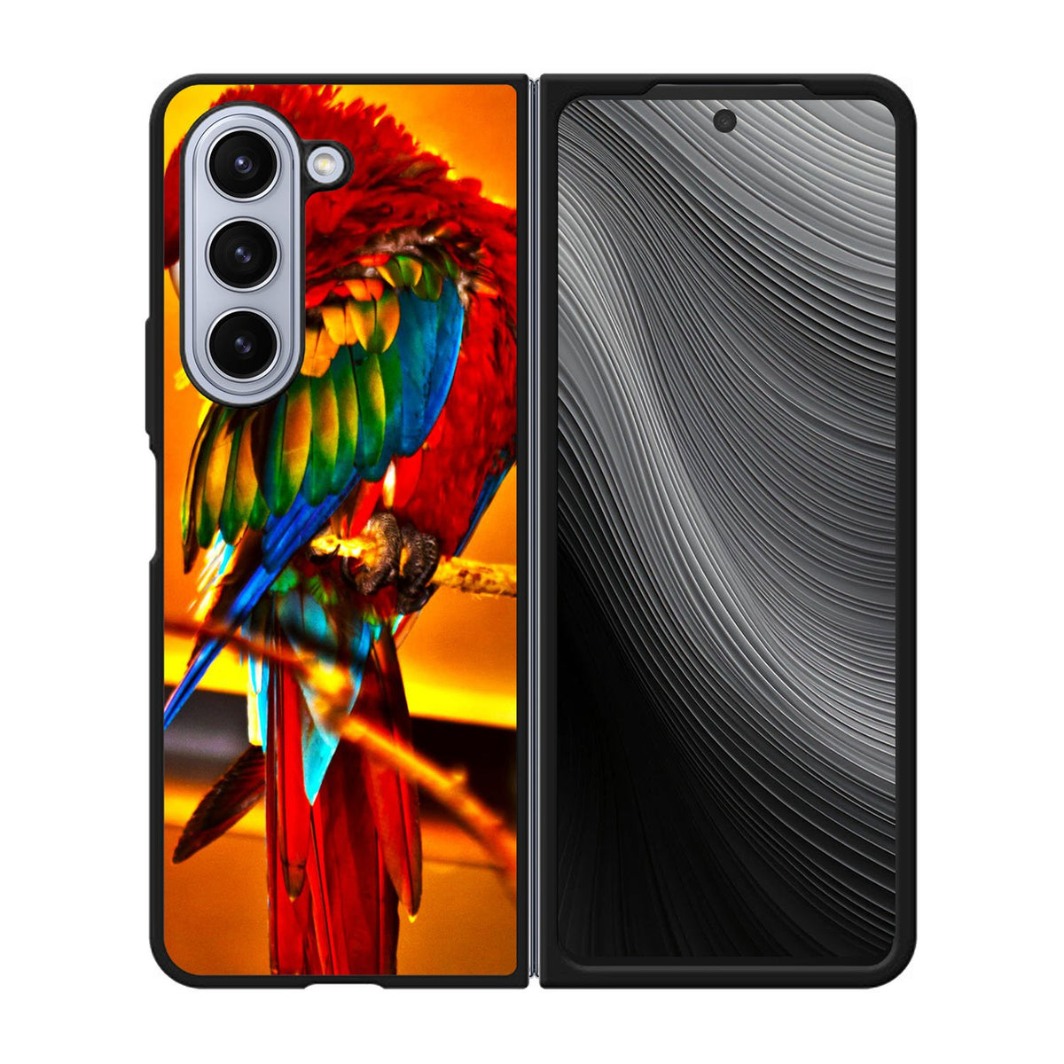 Scarlet Macaw Parrot Case Samsung Galaxy z Fold 5 5G BC2544
